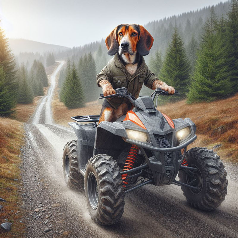 Dog on Quadrunner
